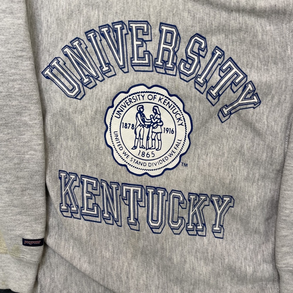 vintage University of Kentucky sweatshirt mens medium Grey 1990s Jansport USA - Picture 2 of 9